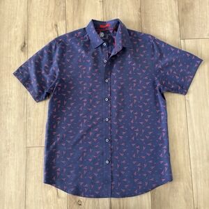 Nicoby Short Sleeve Button Shirt Men's Large Teal Super Soft Modal Golf Stretch